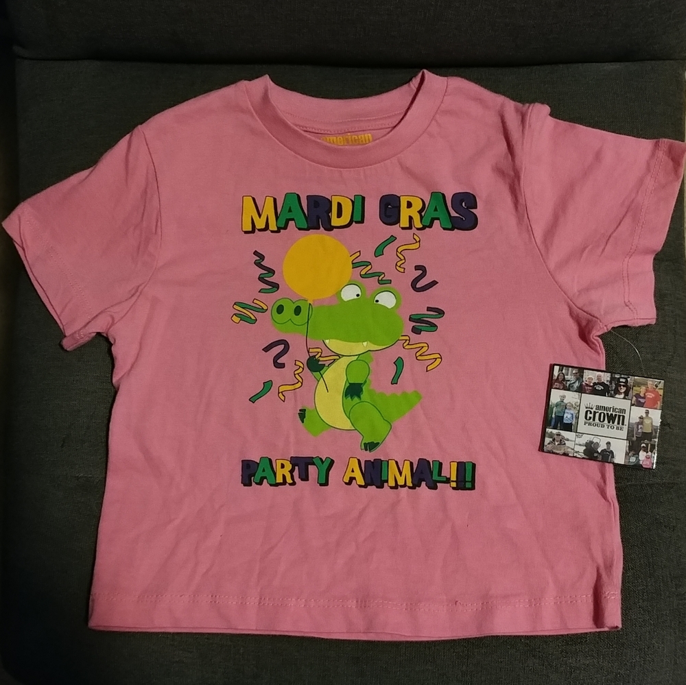New Mardi Gras 4T Pink T-shirt